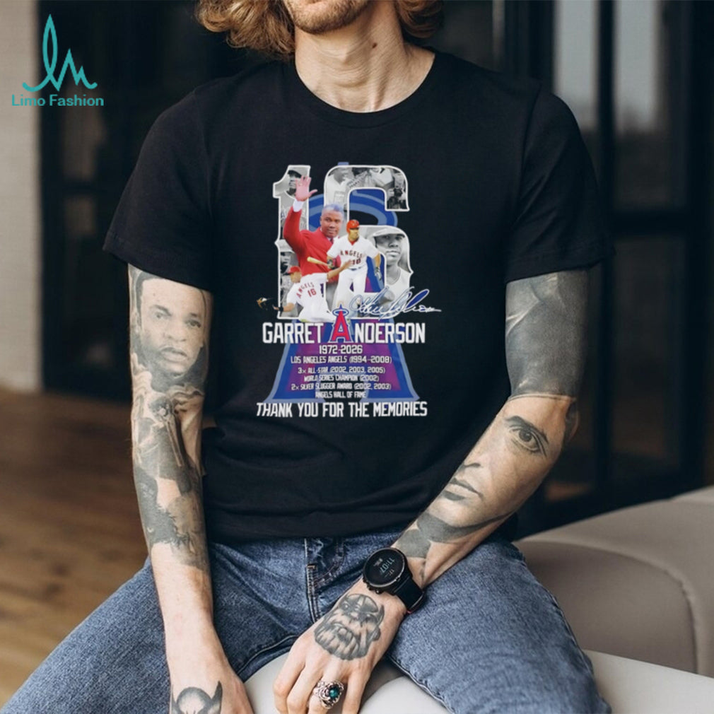 Garret Anderson Los Angeles Angels Memorial Tribute Legend T Shirt