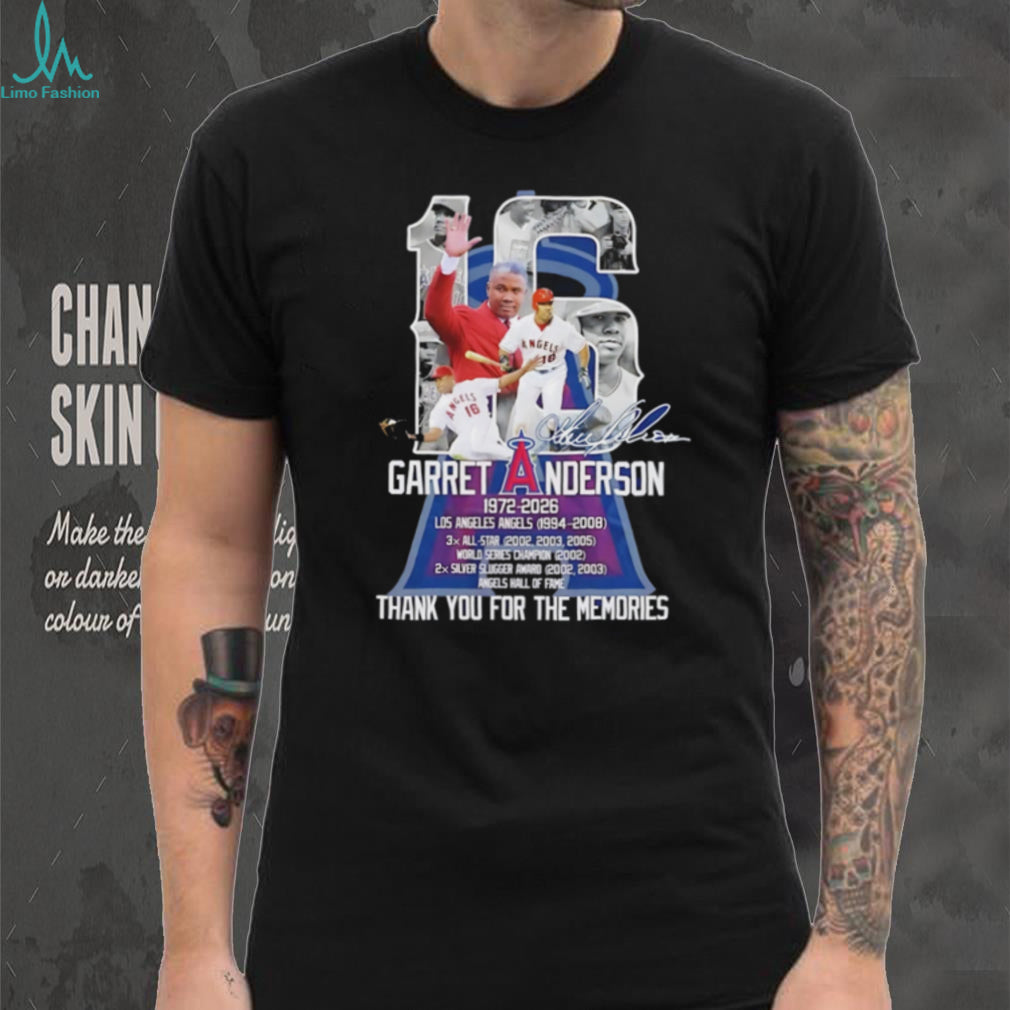 Garret Anderson Los Angeles Angels Memorial Tribute Legend T Shirt