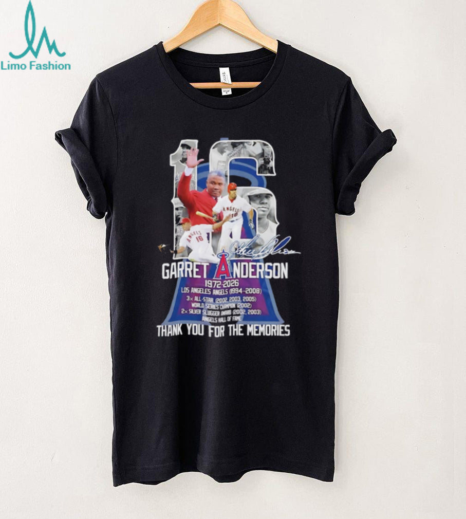 Garret Anderson Los Angeles Angels Memorial Tribute Legend T Shirt