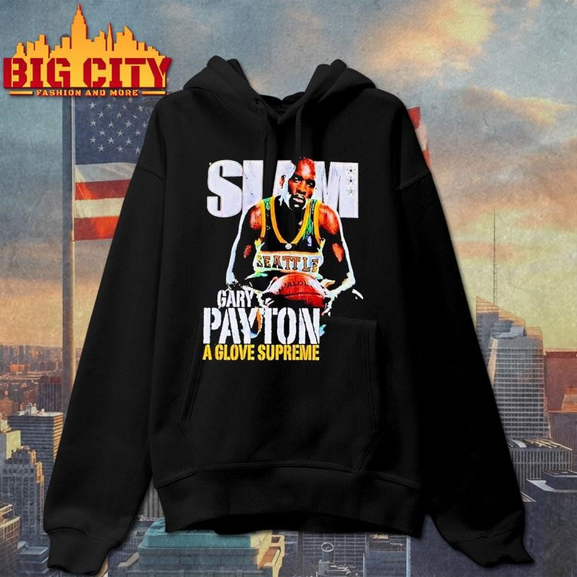 Gary Payton The Glove Slam Cover 90s Basketball Shirt
