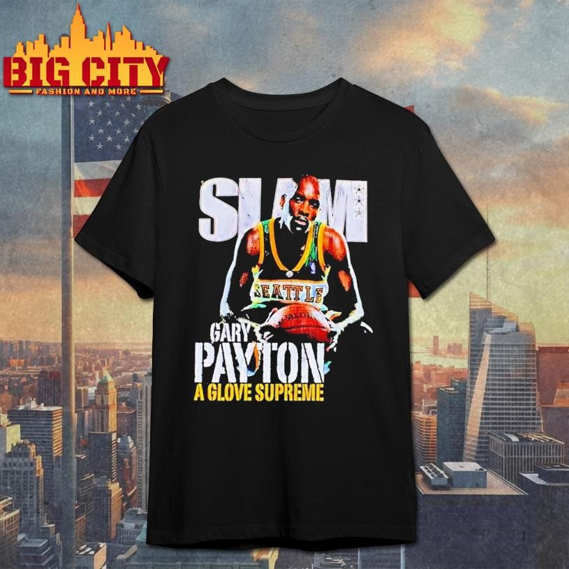Gary Payton The Glove Slam Cover 90s Basketball Shirt