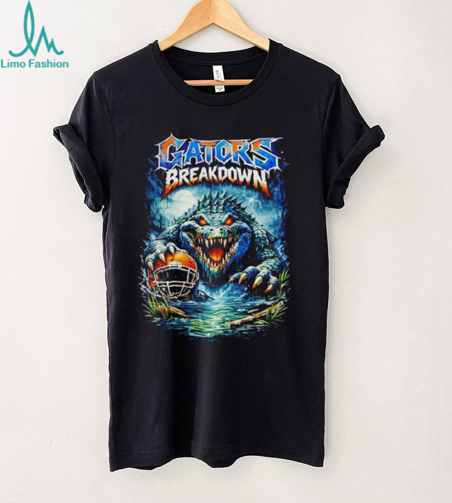 Gators Breakdown Florida Gators Monster Gator Football Helmet T Shirt
