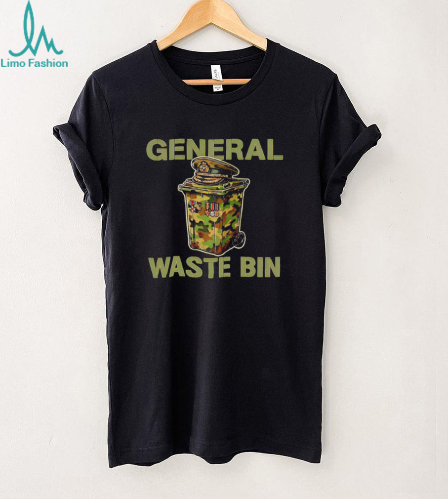 General Waste Bin Camo Trash Can Military Parody T Shirt