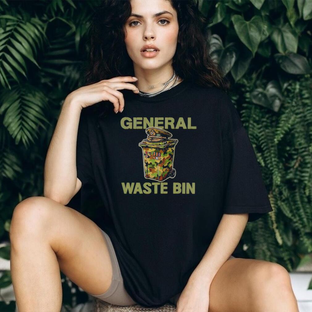 General Waste Bin Camo Trash Can Military Parody T Shirt