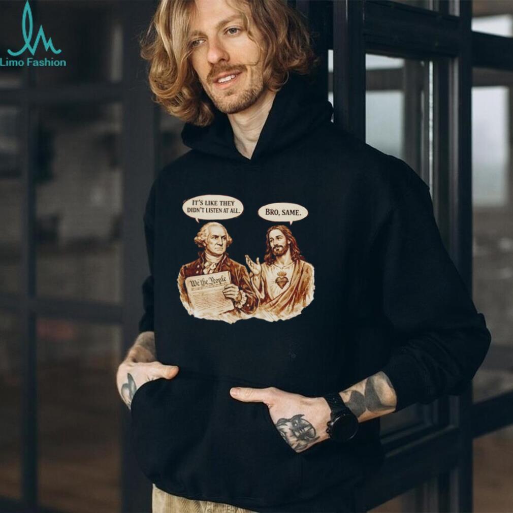 George Washington And Jesus We The People Funny Retro Christian Patriot Fans T Shirt