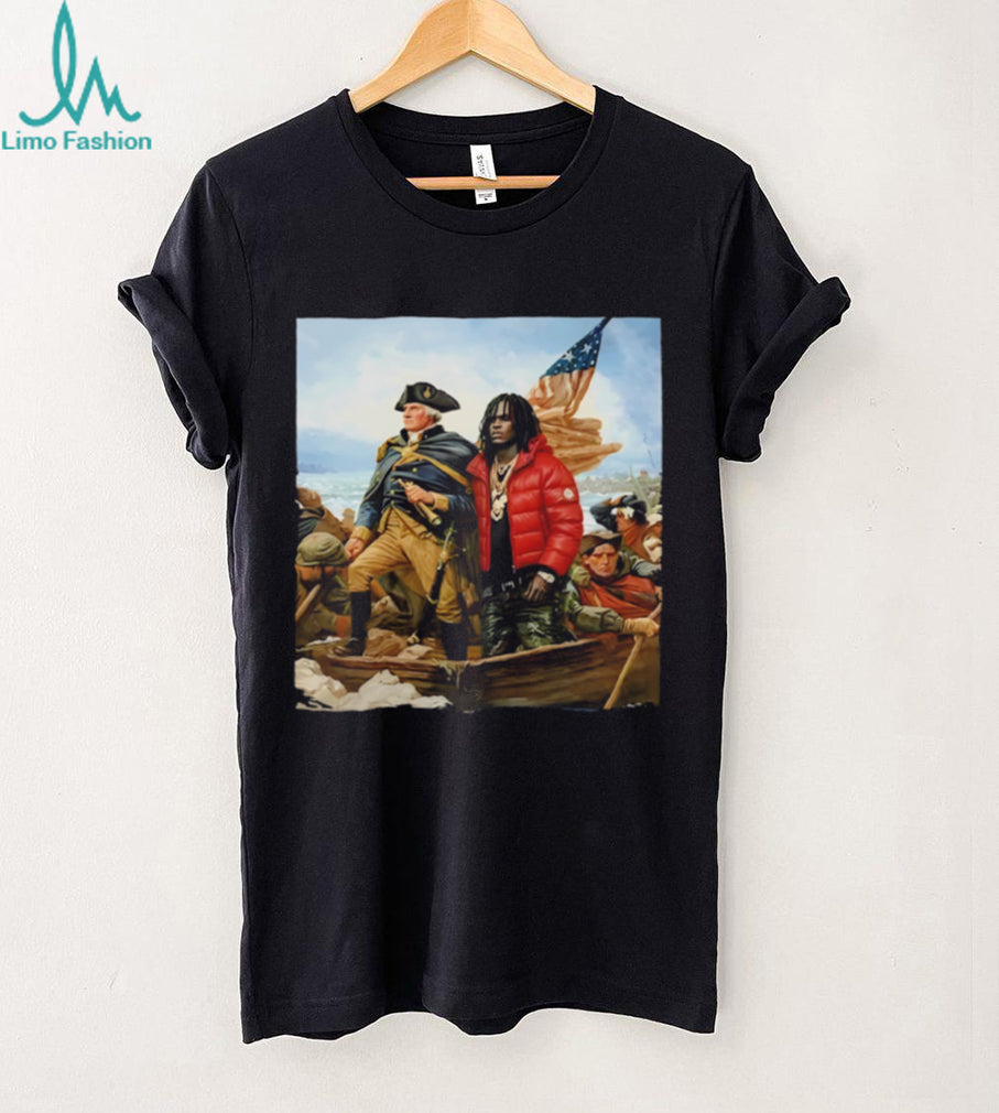 George Washington and Chief Keef Crossing the Delaware Rap Mashup Shirt