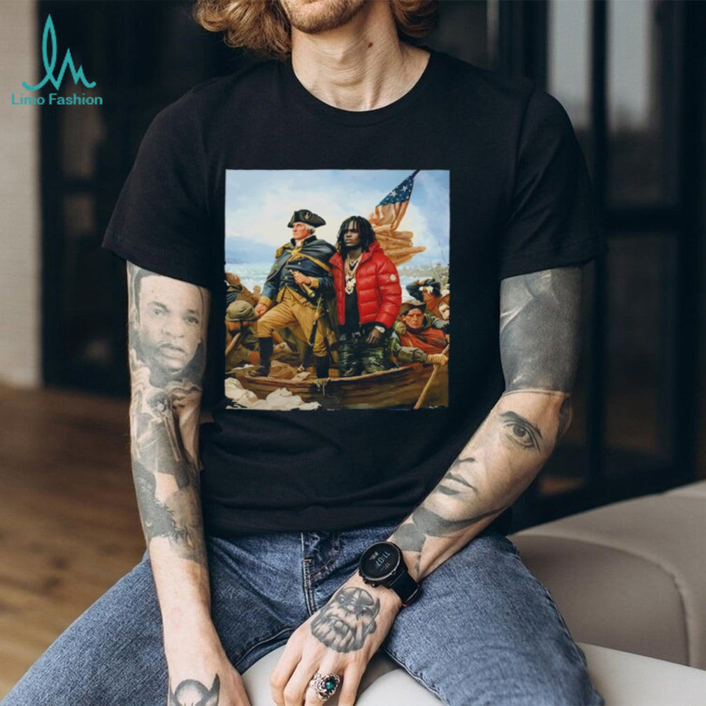 George Washington and Chief Keef Crossing the Delaware Rap Mashup Shirt