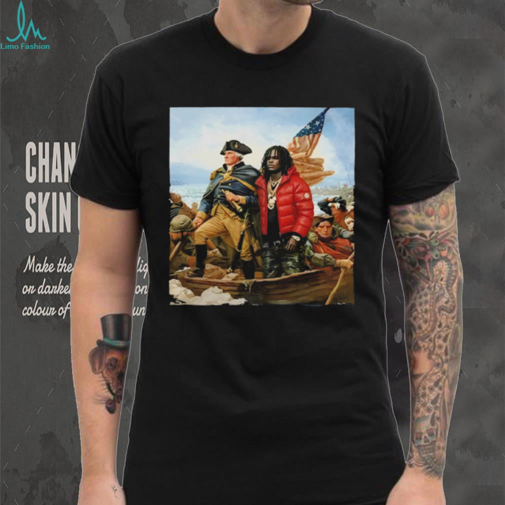George Washington and Chief Keef Crossing the Delaware Rap Mashup Shirt