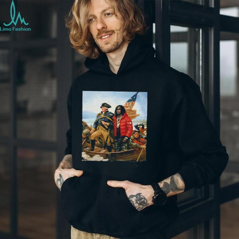George Washington and Chief Keef Crossing the Delaware Rap Mashup Shirt