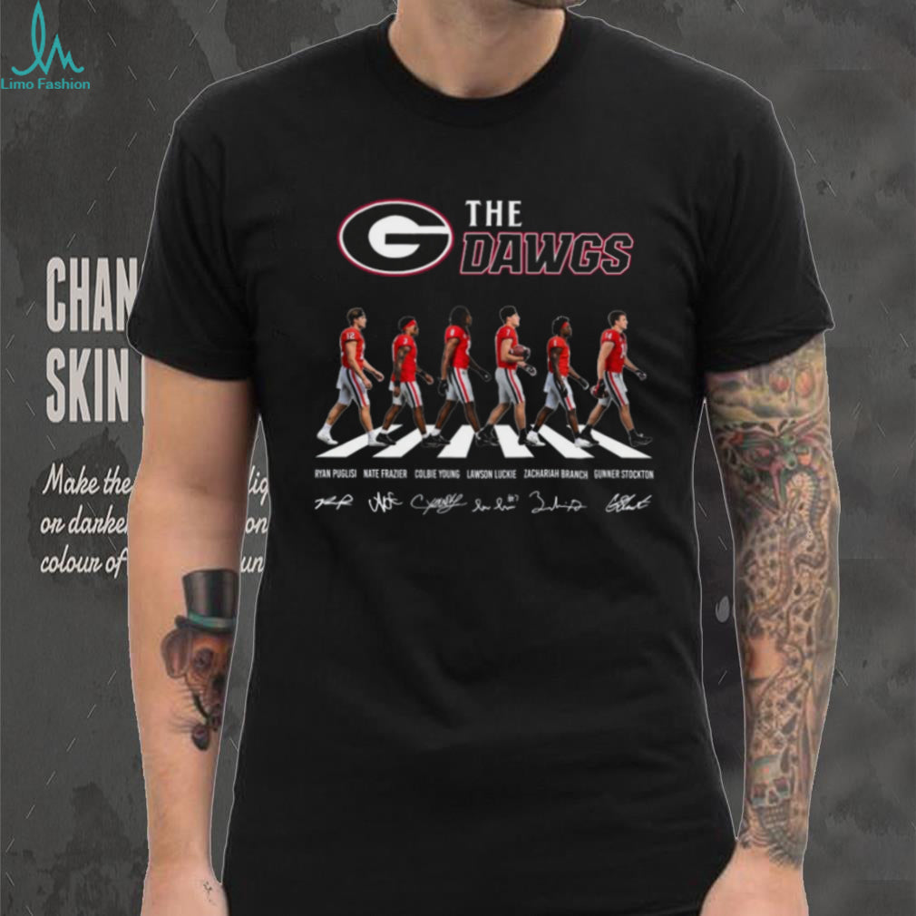 Georgia Bulldogs The Dawgs Abbey Road Signature Football Fan T Shirt