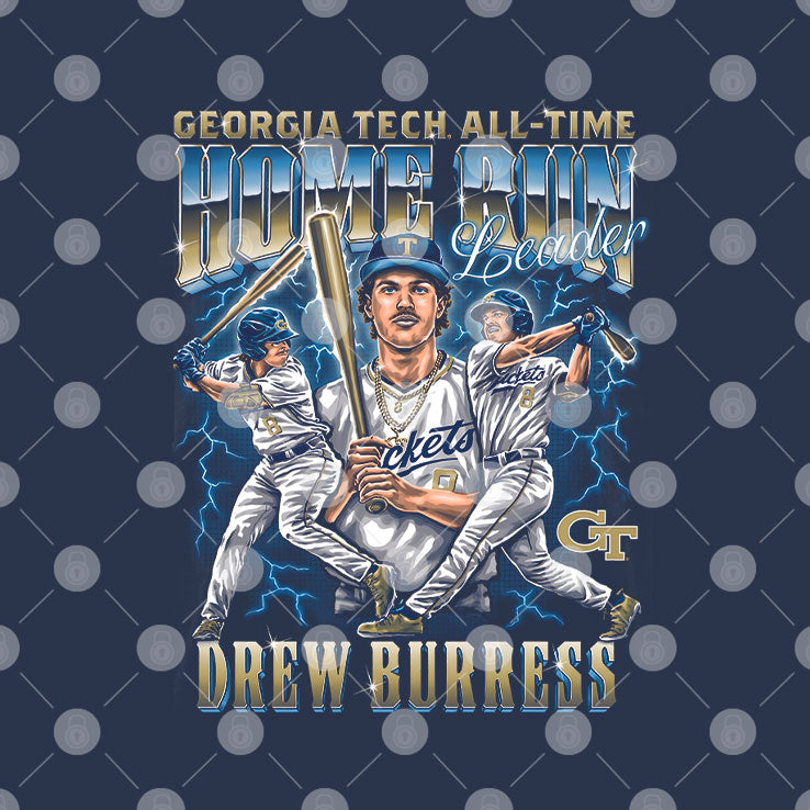 Georgia Tech All-Time Home Run Leader Drew Burress T Shirt