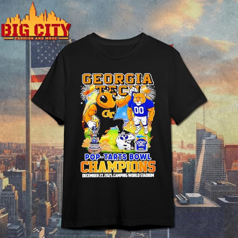 Georgia Tech Yellow Jackets beat BYU Cougars Pop-Tarts Bowl Camping World Stadium Shirt