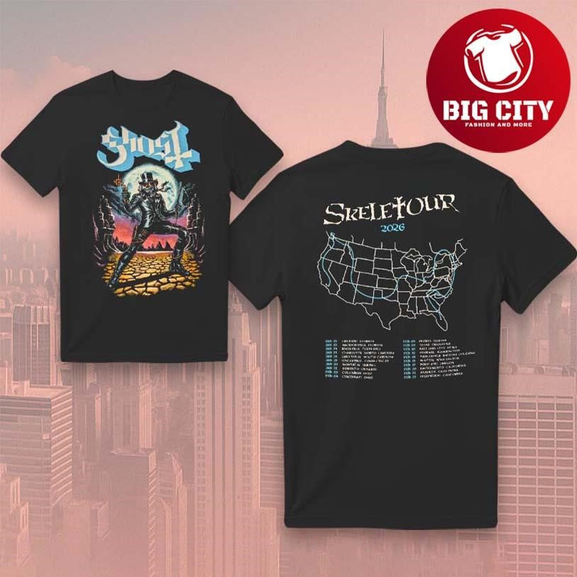 Ghost Skele Tour 2026 New Two Sided Shirt