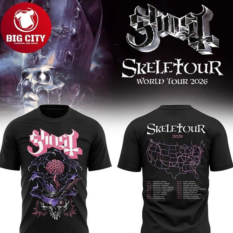 Ghost Tour 2026 North America Skeletour Celebarte Two Sided Shirt