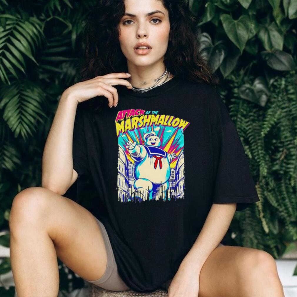 Ghostbusters Stay Puft Attack Of The Marshmallow Man Retro T Shirt