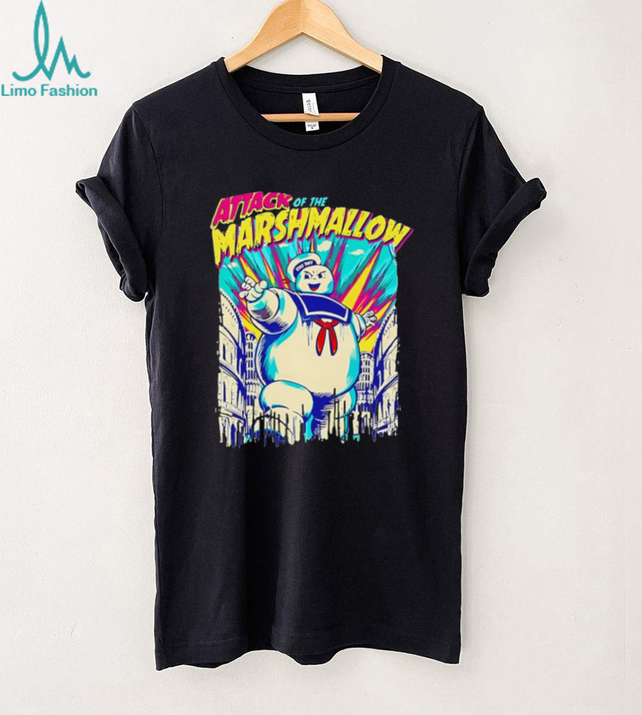 Ghostbusters Stay Puft Attack Of The Marshmallow Man Retro T Shirt