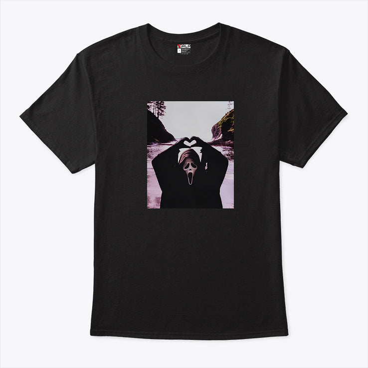 Ghostface Scream Halloween Heart Hands T Shirt