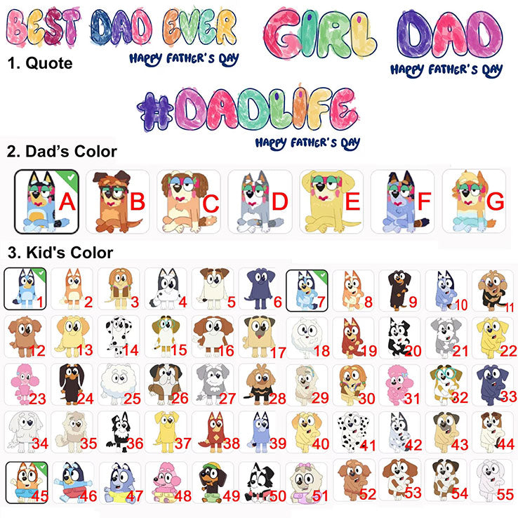 Girl Dad Personalized Bluey Mug