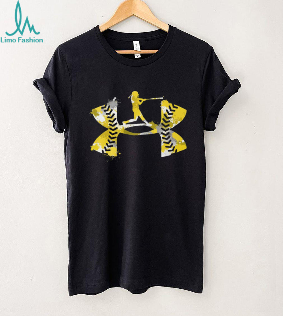 Girls Softball Batter Splatter Art Athletic Graphic T Shirt