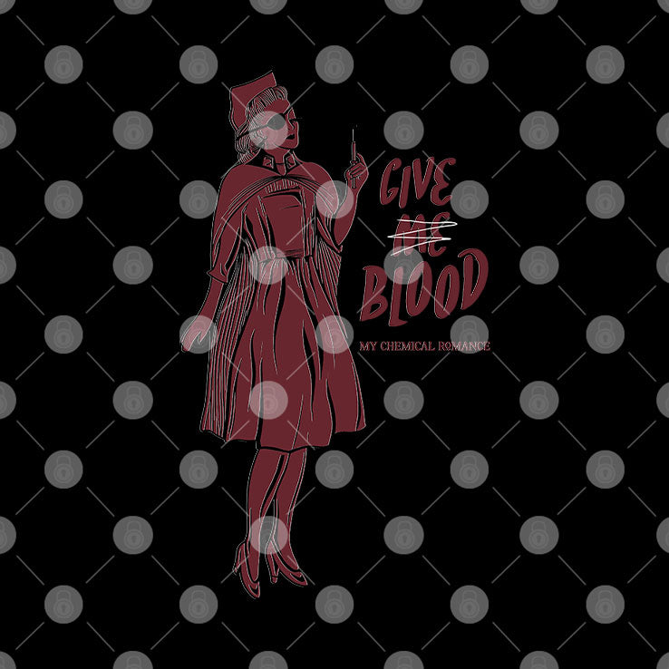 Give Me Blood Gothic Nurse Horror T Shirt