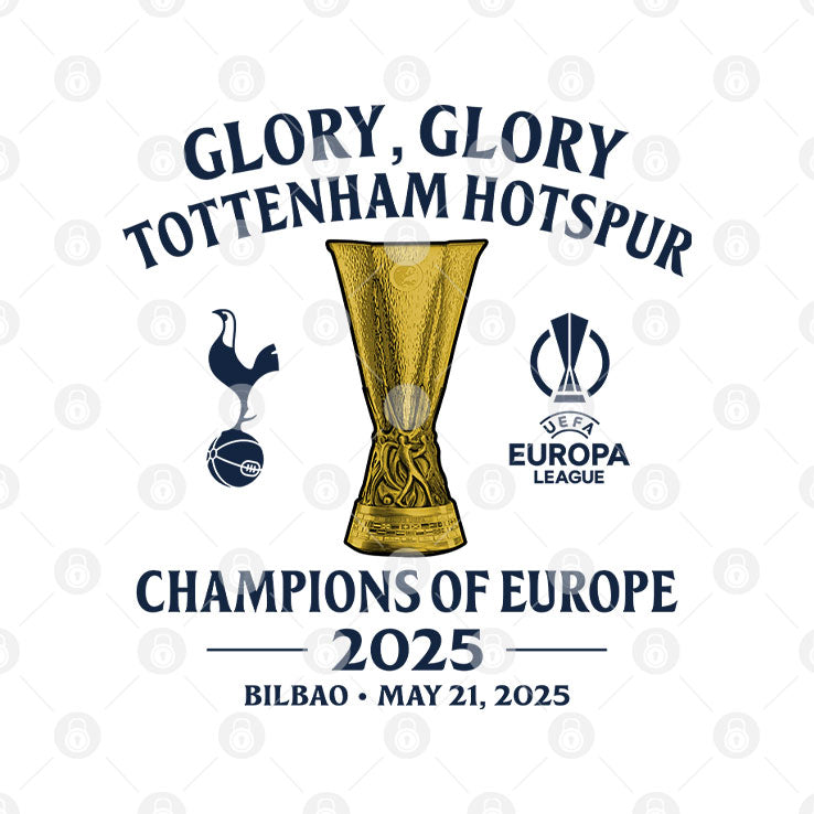 Glory Glory Tottenham Hotspur Champions Of Europe 2025 Shirt