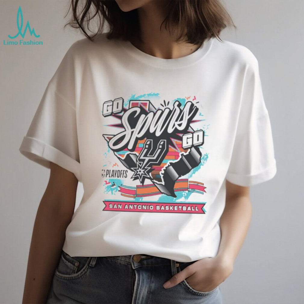 Go Spurs Go San Antonio Basketball Playoffs Retro Style Spurs Fan T Shirt