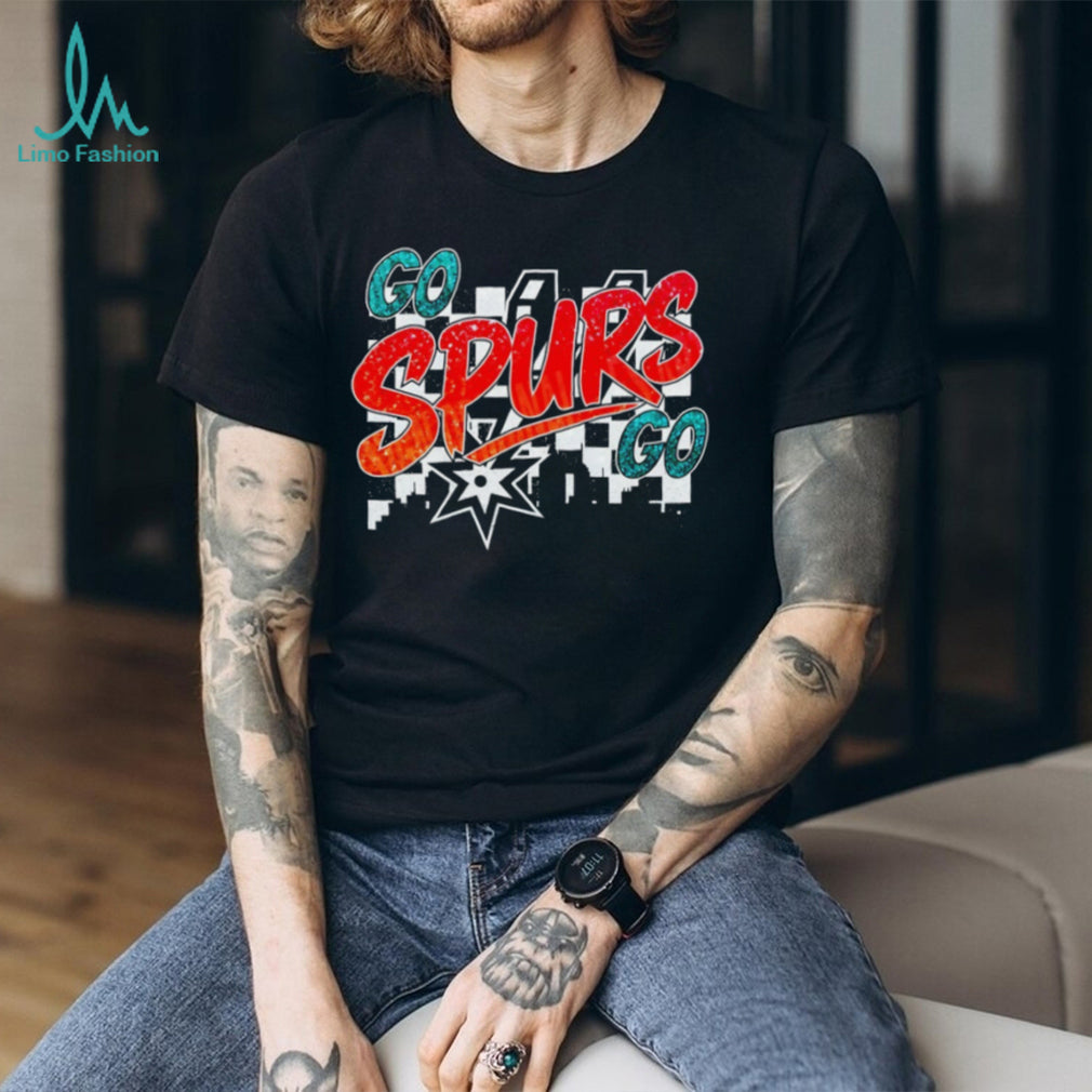 Go Spurs Go glitter San Antonio Spurs Basketball NBA 2026 graffiti shirt