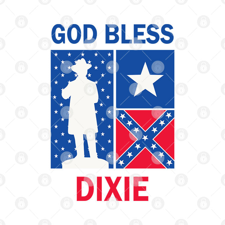 God Bless Dixie The Southern Soldier T Shirt
