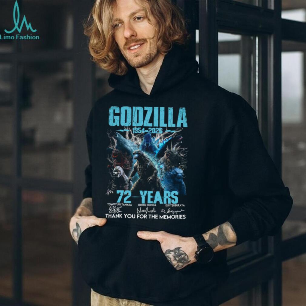 Godzilla 72 Years 1954 2026 Memorial Signature Movie Shirt