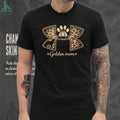 Golden Retriever Mom Leopard Print Paw Ribbon Dog Lover T Shirt