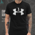 Golf Swing Silhouette Dimple Texture Athletic Logo T Shirt
