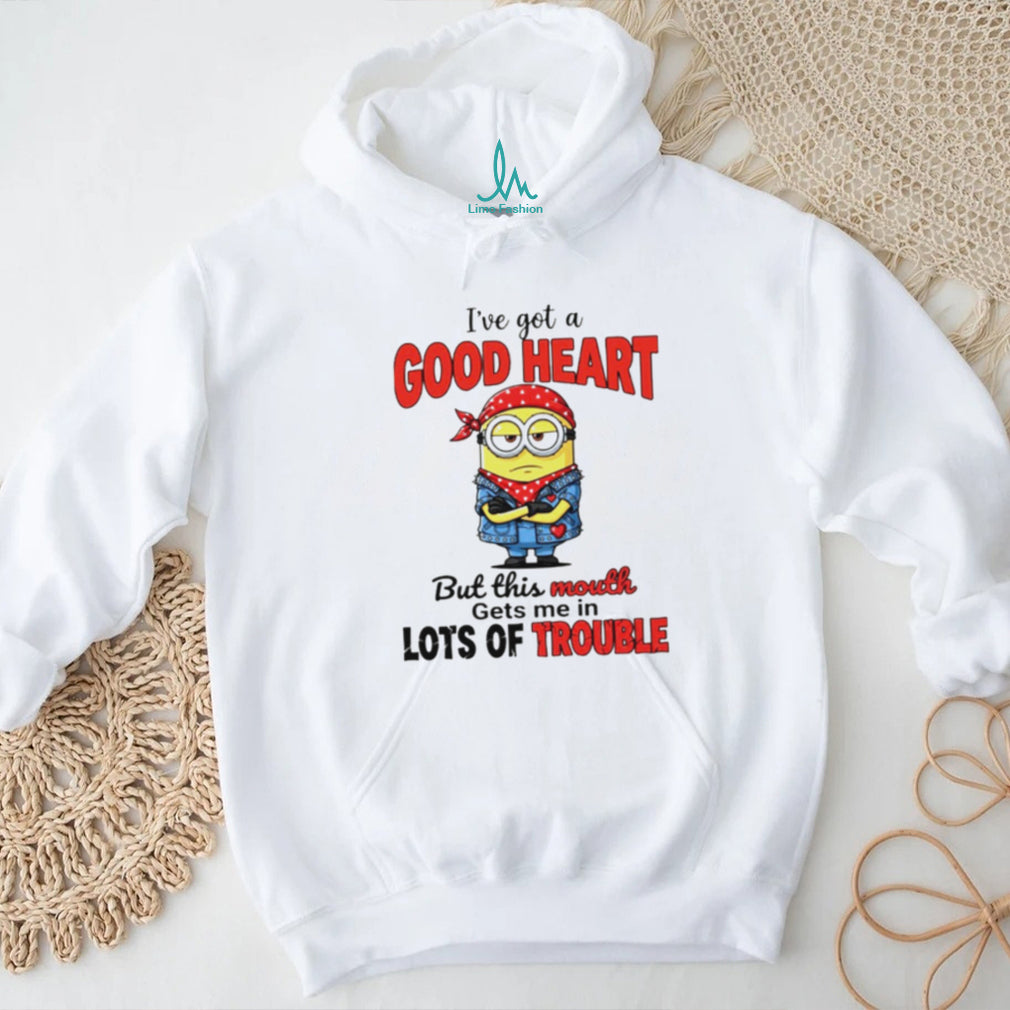 Good Heart But This Mouth Gets Me In Trouble Minion Rebel T Shirt