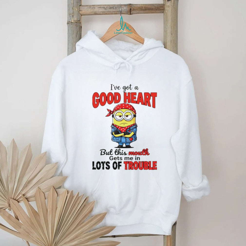Good Heart But This Mouth Gets Me In Trouble Minion Rebel T Shirt