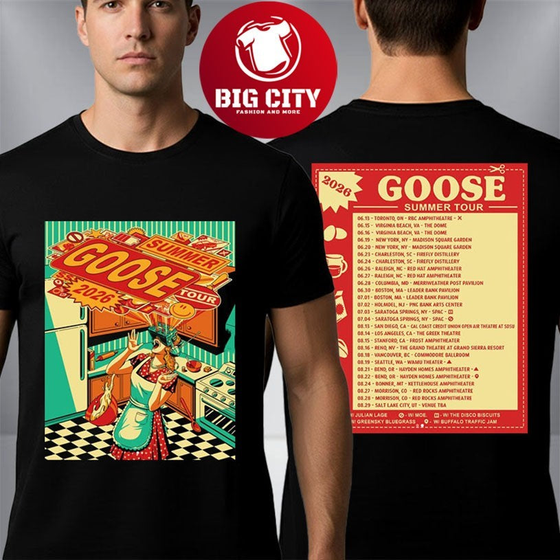 Goose Band Summer 2026 Tour Schedule Tour Dates Two Sided Shirt