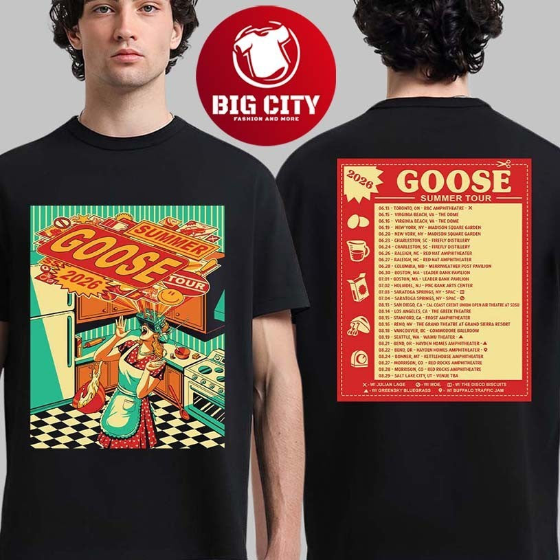 Goose Summer Tour 2026 North America City Dates Two Sided Shirt