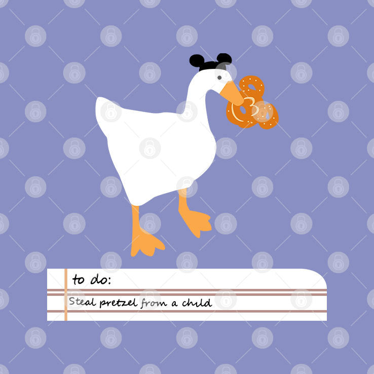 Goose To Do Steal Pretzel From A Child Shirt