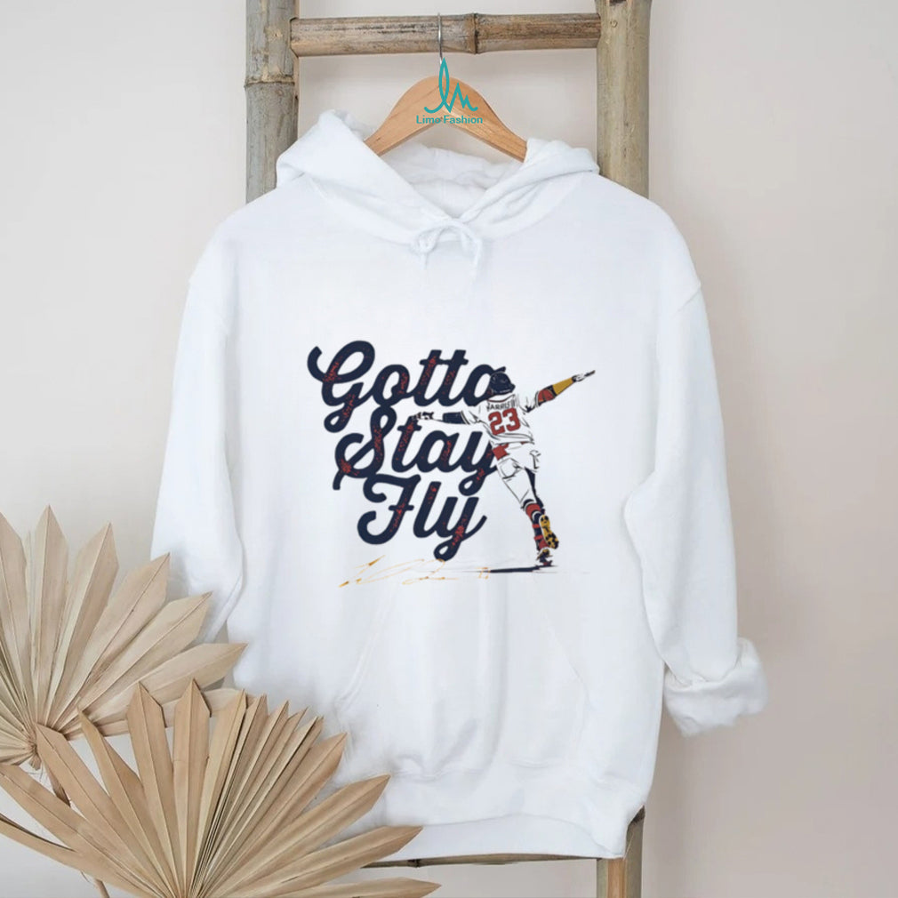 Gotta Stay Fly Baseball Player Action Silhouette T Shirt