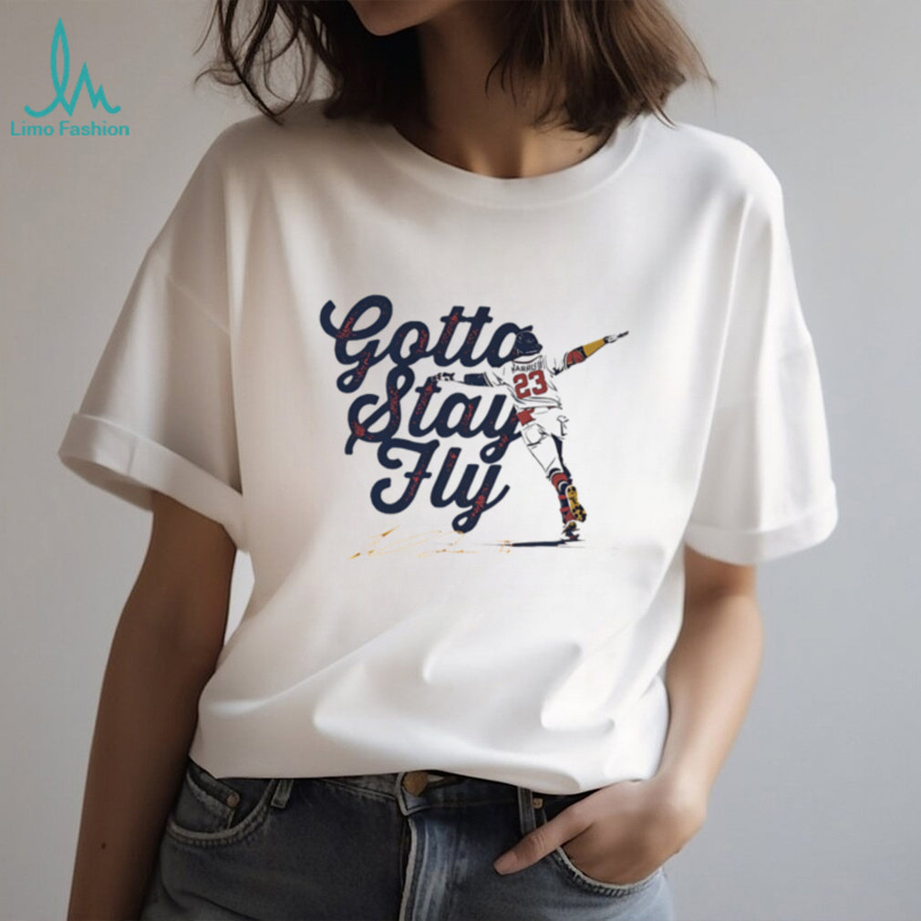 Gotta Stay Fly Baseball Player Action Silhouette T Shirt