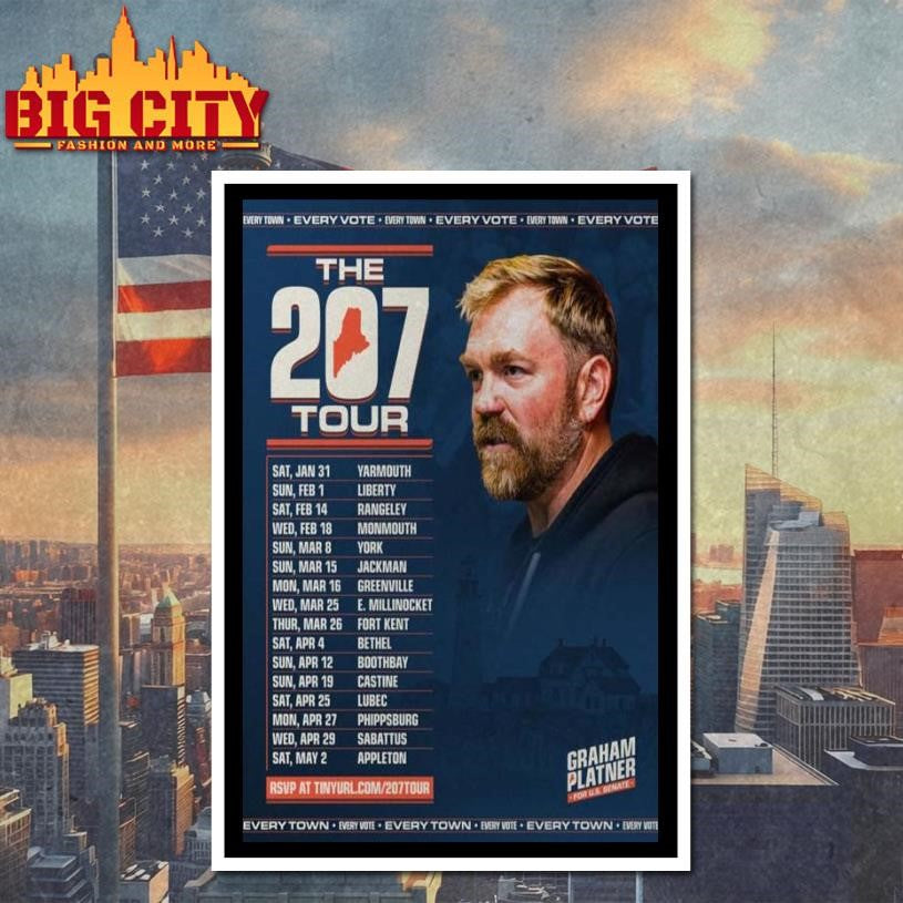 Graham Platner For Senate The 207 Tour 2026 Poster Shirt