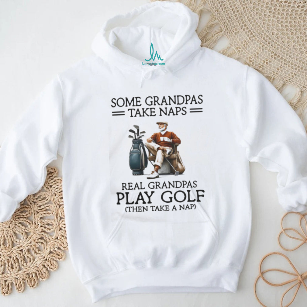 Grandpa Playing Golf Naps Retired Golfer Hobby T Shirt