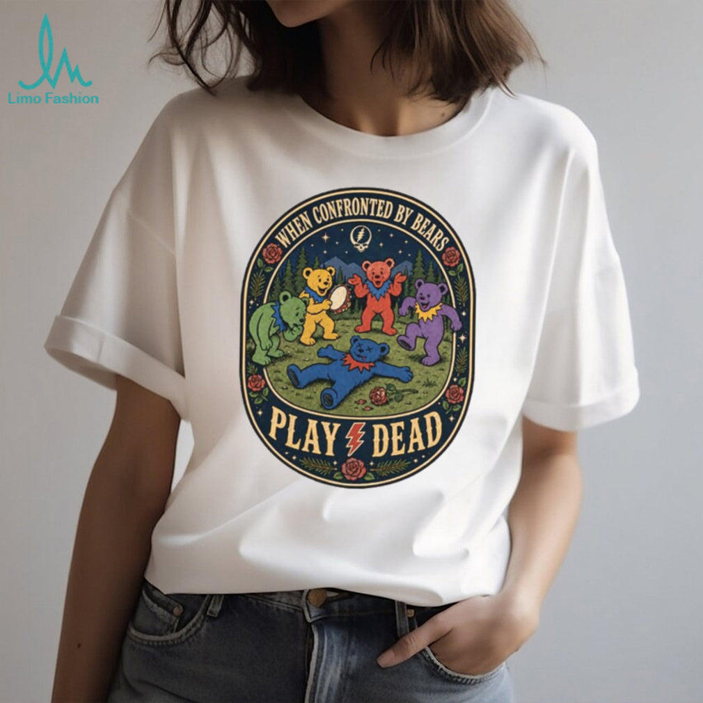 Grateful Dead Dancing Bears When Confronted By Bears Play Dead Vintage T Shirt