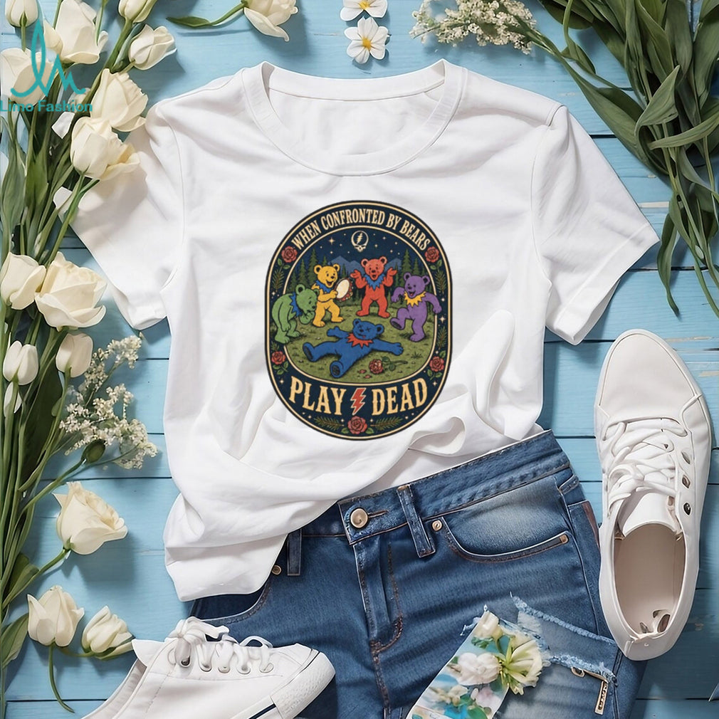 Grateful Dead Dancing Bears When Confronted By Bears Play Dead Vintage T Shirt