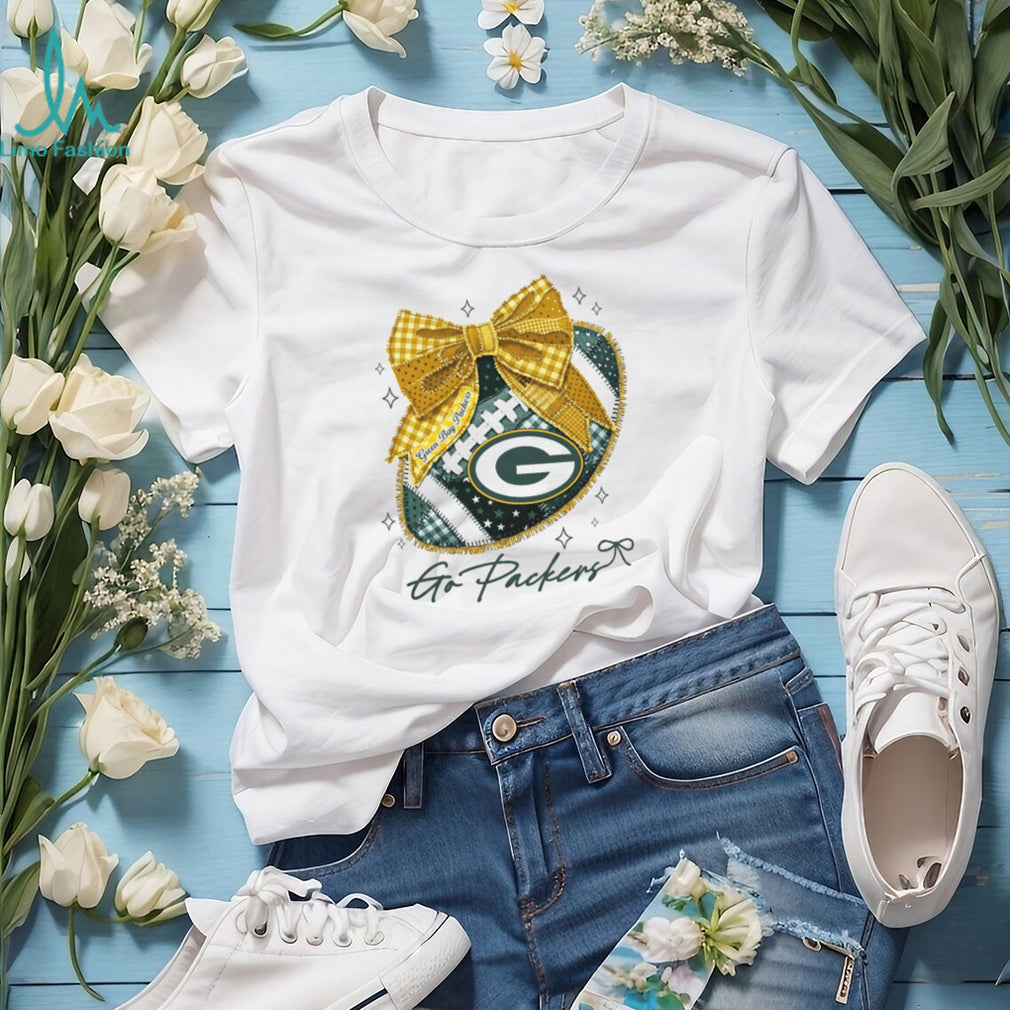 Green Bay Packers Go Packers Football Coquette Bow T Shirt