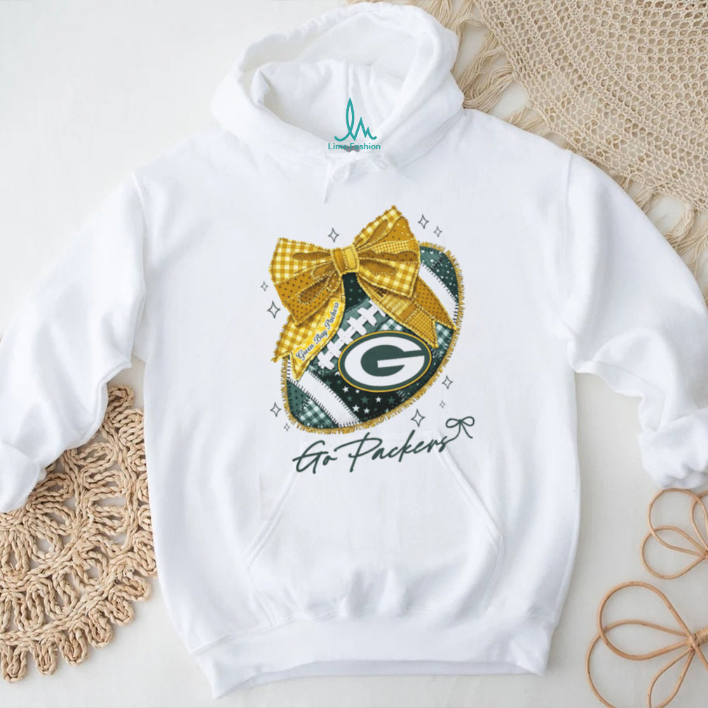 Green Bay Packers Go Packers Football Coquette Bow T Shirt