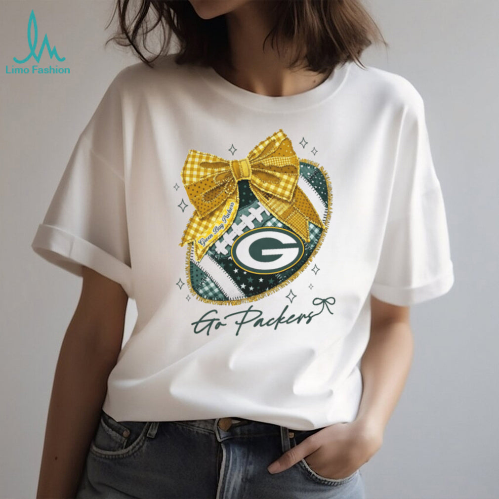 Green Bay Packers Go Packers Football Coquette Bow T Shirt
