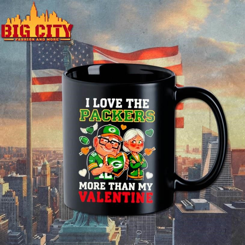 Green Bay Packers Up Movie I Love The Packers More Than My Valentine Shirt