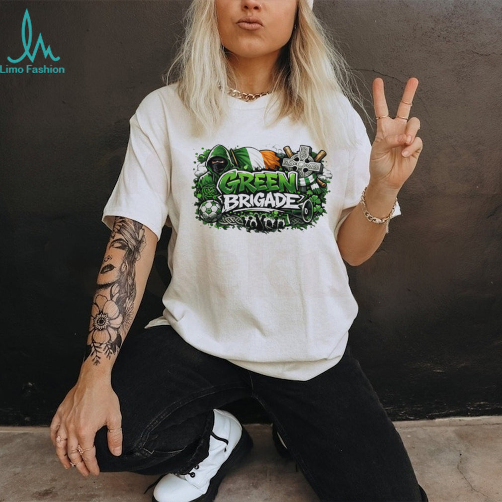 Green Brigade Celtic FC Supporters Ultras Football Graphic T Shirt