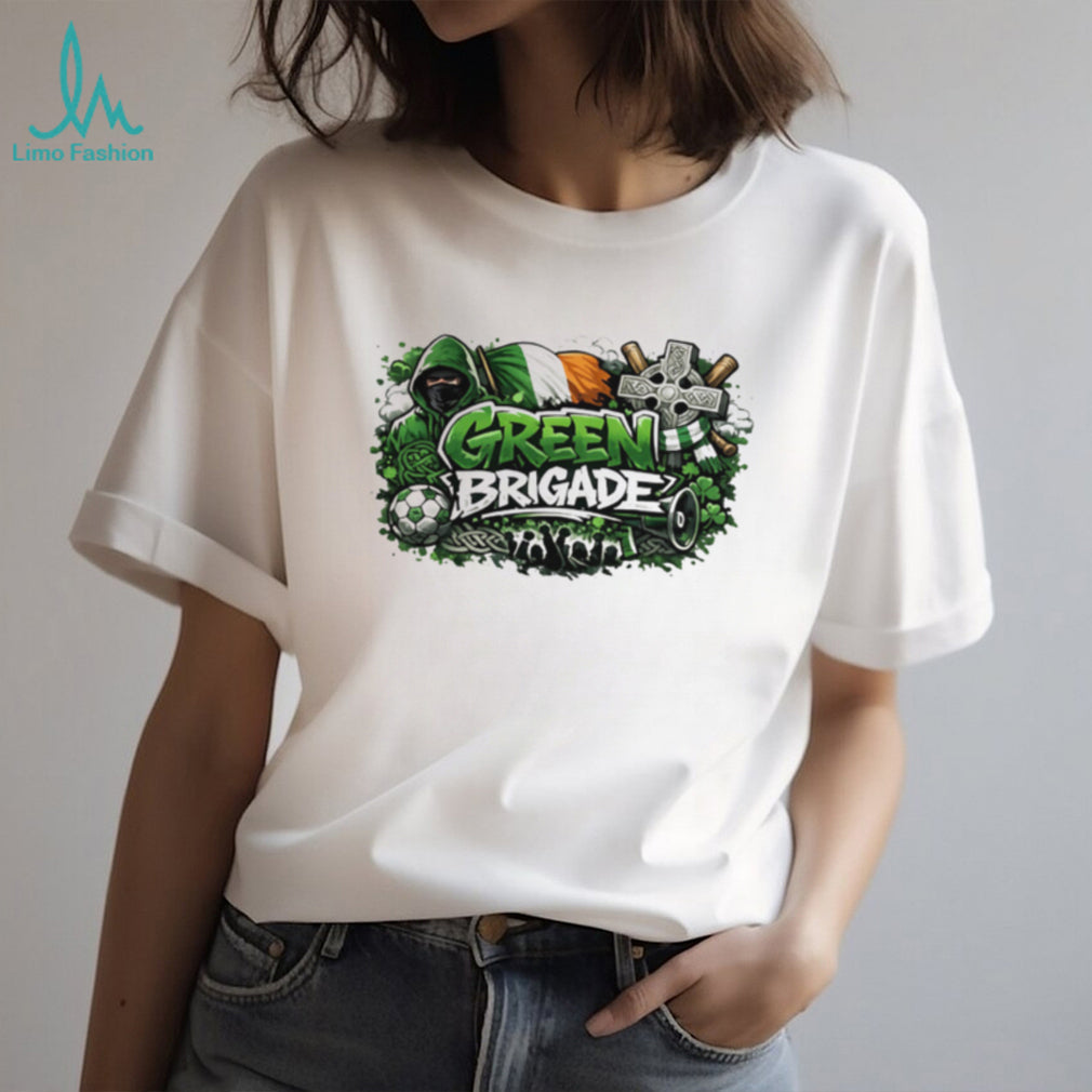 Green Brigade Celtic FC Supporters Ultras Football Graphic T Shirt