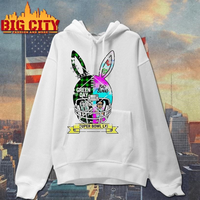 Green Day x Bad Bunny Helmet Design Shirt