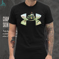 Green Tractor Farm Life Landscape Logo T Shirt